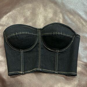 Adorable trendy NWT denim crop top for party or themed event